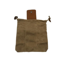 Load image into Gallery viewer, Leather and canvas bushcraft bag