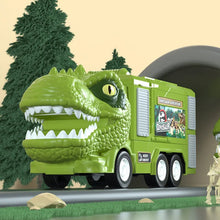 Load image into Gallery viewer, Dinosaur Transforming Engineering Truck Track Toy Set