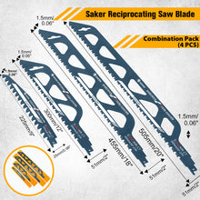 Load image into Gallery viewer, Saker Reciprocating Saw Blade for Cutting Wood, Porous Concrete, Brick