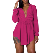 Load image into Gallery viewer, Solid Overlap Belted Asymmetrical Hem Top &amp; Shorts Set