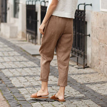 Load image into Gallery viewer, Plain Cotton Linen Casual Pants for Women