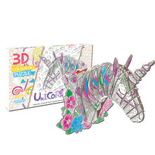 Load image into Gallery viewer, Creative Unicorn 3D Color Puzzles Set