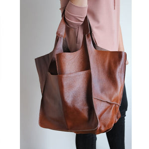 Women Oversize Weekender Leather Handbags