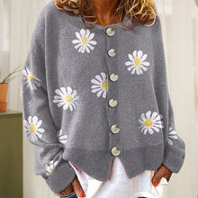 Load image into Gallery viewer, Knit Sweater Button Long Sleeve Loose Cardigan