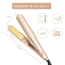 Load image into Gallery viewer, 2-in-1 Hair Straightener Spiral Wave Curler