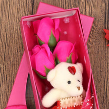 Load image into Gallery viewer, Rose Soap Bouquet With Cute Bear
