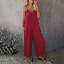 Load image into Gallery viewer, Loose Sleeveless Strap Stretchy Jumpsuit