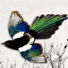Load image into Gallery viewer, Wooden Bird Brooch