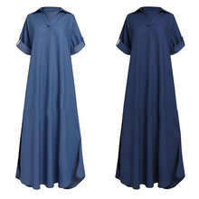 Load image into Gallery viewer, Women&#39;s Plain Denim Dress