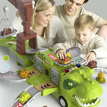 Load image into Gallery viewer, Dinosaur Transforming Engineering Truck Track Toy Set