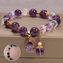 Load image into Gallery viewer, Natural Amethyst Water Drop Bracelet